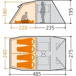 Großhandel ✨ FRILUFTS GRASSHOLM 4 AIR - Familienzelt Monument/ Moonlight Blue 🤩 -Günstiges Frilufts Geschäft 300599001 ab grassholm 4 air frilufts 1
